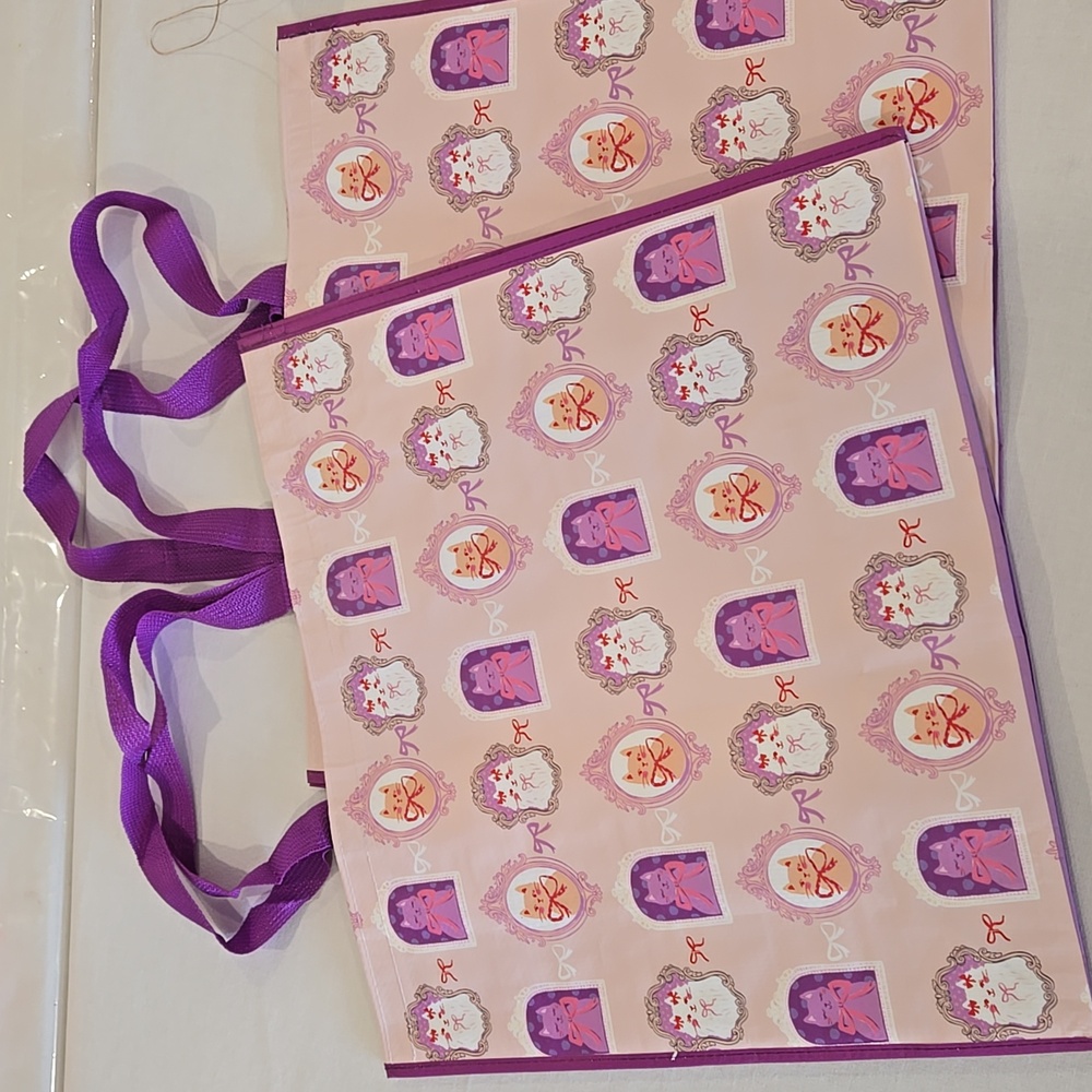 Homegoods TJMaxx Marshalls Viral Kitty Cats Reuseable Tote Bags Set of 2 NWOT